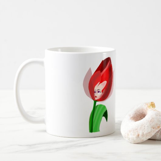 Tulip Girl Coffee Mok (Met donut)