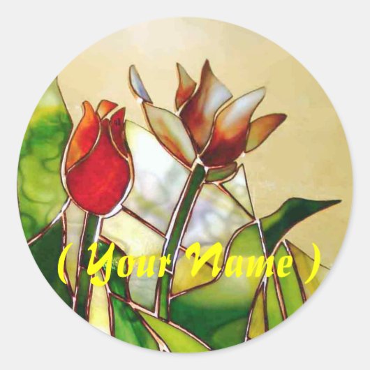 Tulip Happy Name Art Stickers (Devant)