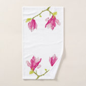 Tulip Magnolias sur un ensemble de serviettes de b (Serviette à main)
