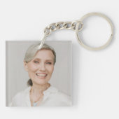 Tulip Memorial Funeral Photo Keychain (Achterkant)