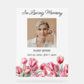 Tulip Memorial Photo Funeral (Recto)