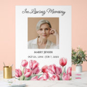 Tulip Memorial Photo Funeral Acryl Bord (Huwelijk)
