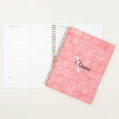Tulip Pink Batik Élégant Nom du monogramme (Devant avec enveloppe)