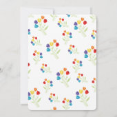 Tulip Rainbow Lesbian Faire-part de mariage (Dos)