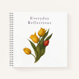 Tulip Reflections — Crisp White Luxe Journal Notitieboek