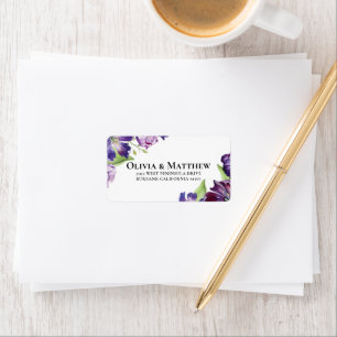 Tulip Return Address Label Paars