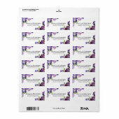 Tulip Return Address Label Paars (Full Sheet)