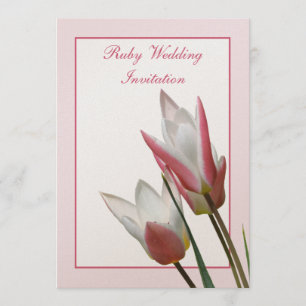 Tulip Ruby Mariage Invitation à l'anniversaire