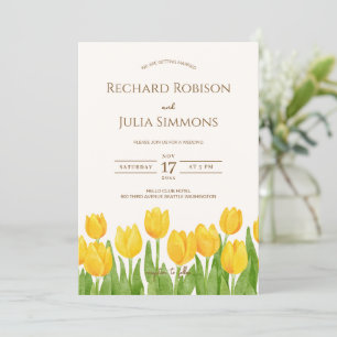 TULIP Save the Date Invitation / Waterverf Floral