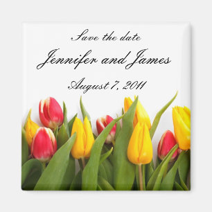 Tulip Save the Date Magnet Magneet