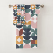 Tulip Scandinavian Modern Geometric Pattern Bad Handdoek (Insitu)