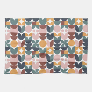 Tulip Scandinavian Modern Geometric Pattern Theedoek