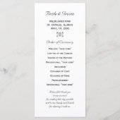 Tulip Sketch Spring Wedding Programme Programma (Achterkant)