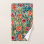 Tulip Tango - Art Floral Inspiré par la Nature - (Serviette à main)