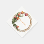 Tulip Tango Trouwpapier Borden Servet (Hoek)