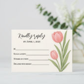 Tulip Treasure carte RSVP (Debout devant)