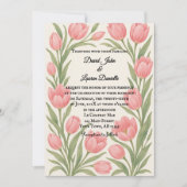Tulip Treasure Photo Wedding Invitation Kaart (Voorkant)
