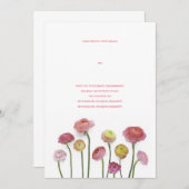 Tulip-uitnodiging Kaart (Voorkant / Achterkant)