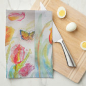Tulip Waterverf Tea Towel Theedoek (Quarter Fold)