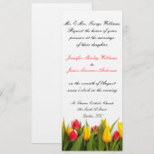 Tulip Wedding-uitnodiging Kaart (Voorkant / Achterkant)