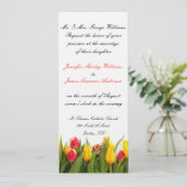 Tulip Wedding-uitnodiging Kaart (Staand voorkant)