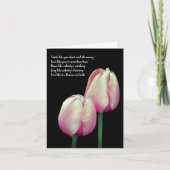 Tulip Work Love Dance Sing Live Inspirerend Kaart (Voorkant)