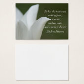 Tulipe blanche sur vert Printemps mariage Charité  (Devant & derrière)