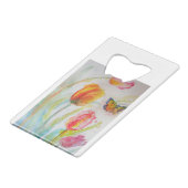 Tulipe colorée et papillon Aquarelle florale (Dos Angle)