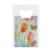 Tulipe colorée et papillon Aquarelle florale (Dos)