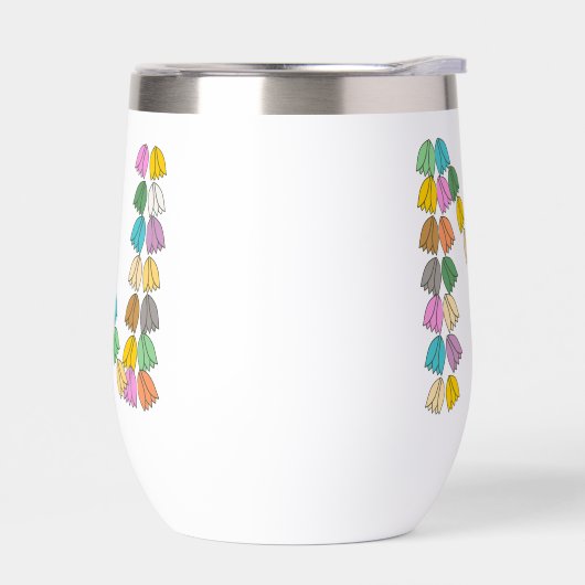 Tulipe colorée Lettrée "N" (Gauche)