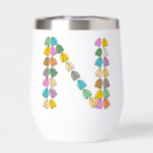 Tulipe colorée Lettrée "N" (Arrière)