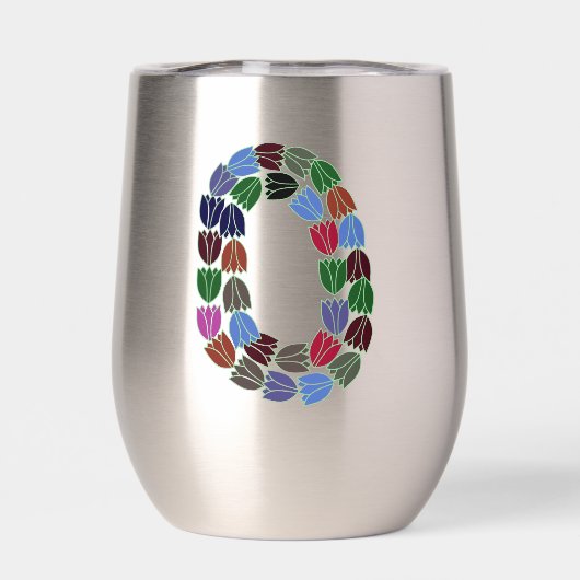 Tulipe colorée Lettrée "O" (Arrière)