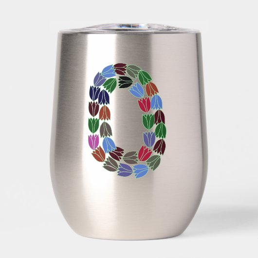 Tulipe colorée Lettrée "O" (Avant)