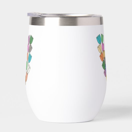 Tulipe colorée Lettrée "V" (Droite)