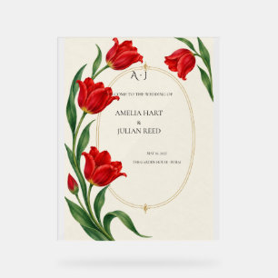 Tulipe Écarlate Vivifiante Mariage de Bienvenue Bo
