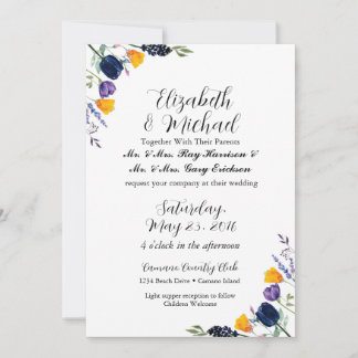 Tulipe et Faire-part de mariage Fleur sauvage