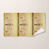 Tulipe florale Art nouveau rose et or élégant (Serviette à main)