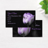 Tulipe florale violette sur fond noir (Bureau)