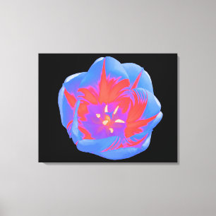 Tulipe fluorescente en toile