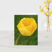 Tulipe jaune de carte pour notes (Fleur jaune)