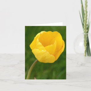 Tulipe jaune de carte pour notes