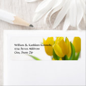 Tulipe jaune - Étiquette d'adresse de retour (En situation)