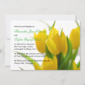 Tulipe jaune - Faire-part de mariage (Devant)