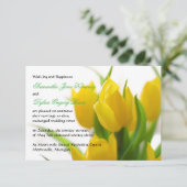 Tulipe jaune - Faire-part de mariage 3x5 (Debout devant)