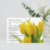 Tulipe jaune - Faire-part de mariage 3x5 (Debout devant)