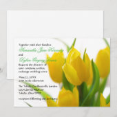 Tulipe jaune - Invitation de mariage (Devant / Derrière)