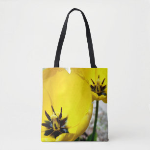 Tulipe jaune partout sur le Sac fourre-tout d'impr