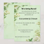 Tulipe jaune vibrant et faire-part de mariage form (Devant / Derrière)