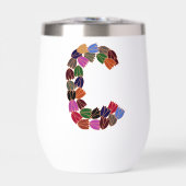 Tulipe multicolore Lettrée "C" (Avant)