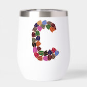 Tulipe multicolore Lettrée "C" (Arrière)